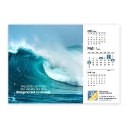 Calendrier chevalet A5 (21x15 cm) personnalisé - Océan