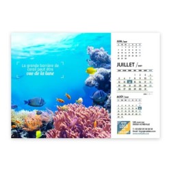 Calendrier chevalet A5 (21x15 cm) personnalisé - Océan