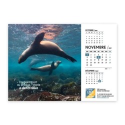 Calendrier chevalet A5 (21x15 cm) personnalisé - Océan