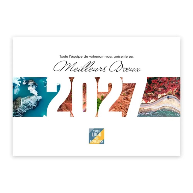 Calendrier chevalet A5 (21x15 cm) personnalisé - Vue du ciel