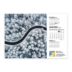Calendrier chevalet A5 (21x15 cm) personnalisé - Vue du ciel
