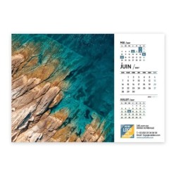 Calendrier chevalet A5 (21x15 cm) personnalisé - Vue du ciel