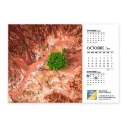 Calendrier chevalet A5 (21x15 cm) personnalisé - Vue du ciel