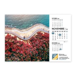 Calendrier chevalet A5 (21x15 cm) personnalisé - Vue du ciel