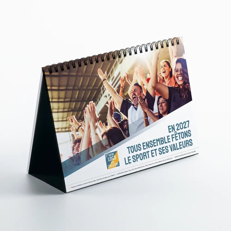 Calendrier chevalet A5 (21x15 cm) personnalisé - Citations sport