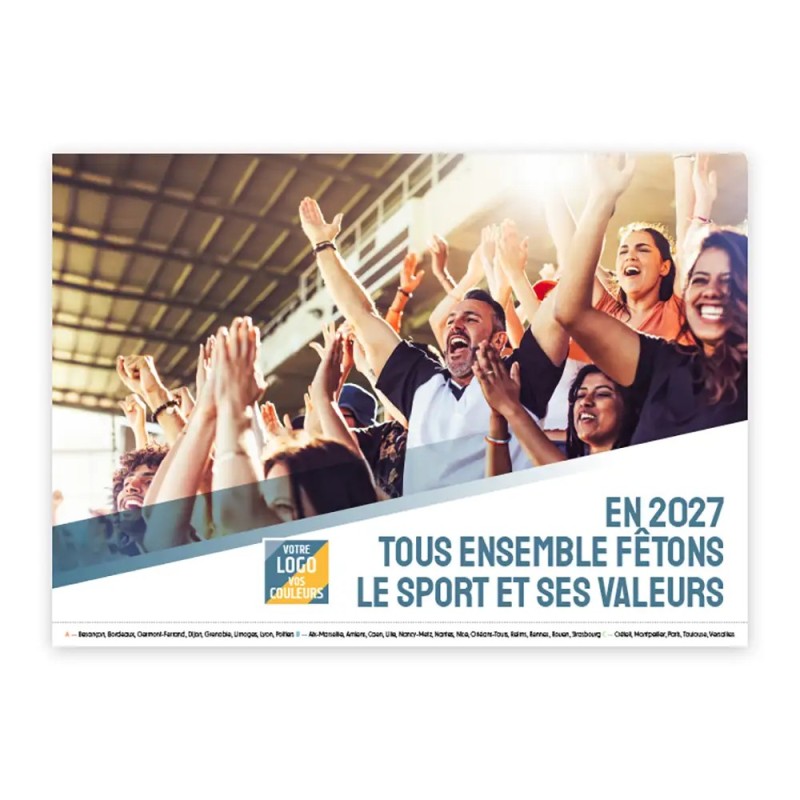 Calendrier chevalet A5 (21x15 cm) personnalisé - Citations sport