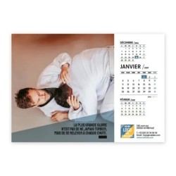 Calendrier chevalet A5 (21x15 cm) personnalisé - Citations sport
