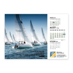 Calendrier chevalet A5 (21x15 cm) personnalisé - Citations sport