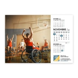 Calendrier chevalet A5 (21x15 cm) personnalisé - Citations sport