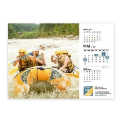 Calendrier chevalet A5 (21x15 cm) personnalisé - Logo intégré valeurs du sport