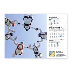 Calendrier chevalet A5 (21x15 cm) personnalisé - Logo intégré valeurs du sport