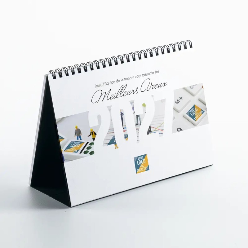 Calendrier chevalet A5 (21x15 cm) personnalisé - Logo intégré Miniature