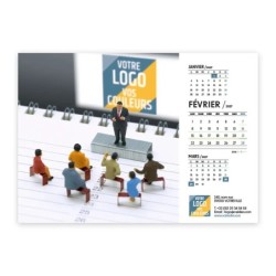 Calendrier chevalet A5 (21x15 cm) personnalisé - Logo intégré Miniature