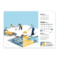Calendrier chevalet A5 (21x15 cm) personnalisé - Logo intégré Miniature