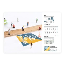 Calendrier chevalet A5 (21x15 cm) personnalisé - Logo intégré Miniature