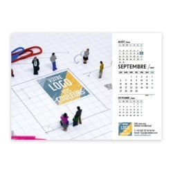 Calendrier chevalet A5 (21x15 cm) personnalisé - Logo intégré Miniature
