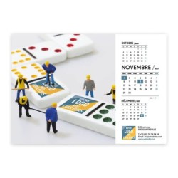 Calendrier chevalet A5 (21x15 cm) personnalisé - Logo intégré Miniature