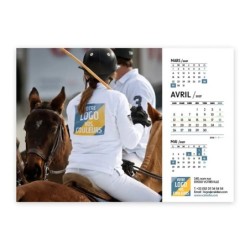 Calendrier chevalet A5 (21x15 cm) personnalisé - Logo intégré Performance