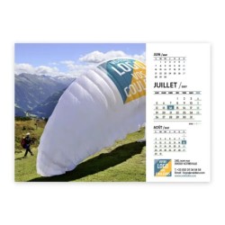Calendrier chevalet A5 (21x15 cm) personnalisé - Logo intégré Performance