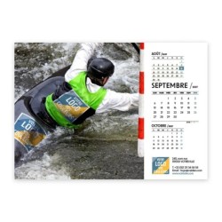 Calendrier chevalet A5 (21x15 cm) personnalisé - Logo intégré Performance