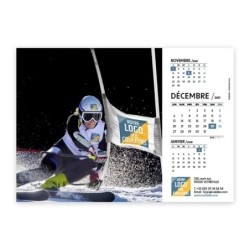 Calendrier chevalet A5 (21x15 cm) personnalisé - Logo intégré Performance