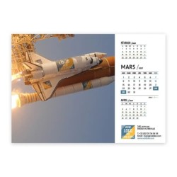 Calendrier chevalet A5 (21x15 cm) personnalisé - Logo intégré Giga