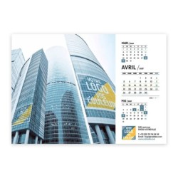 Calendrier chevalet A5 (21x15 cm) personnalisé - Logo intégré Giga