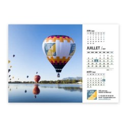 Calendrier chevalet A5 (21x15 cm) personnalisé - Logo intégré Giga