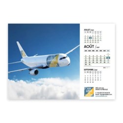 Calendrier chevalet A5 (21x15 cm) personnalisé - Logo intégré Giga