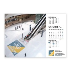Calendrier chevalet A5 (21x15 cm) personnalisé - Logo intégré Giga
