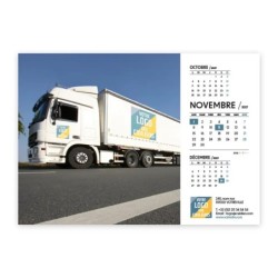 Calendrier chevalet A5 (21x15 cm) personnalisé - Logo intégré Giga