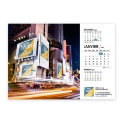 Calendrier chevalet A5 (21x15 cm) personnalisé - Logo intégré Visio