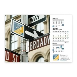Calendrier chevalet A5 (21x15 cm) personnalisé - Logo intégré Visio