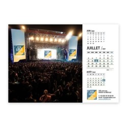 Calendrier chevalet A5 (21x15 cm) personnalisé - Logo intégré Visio