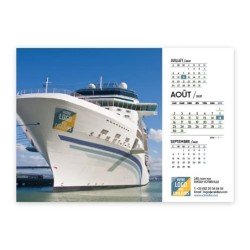 Calendrier chevalet A5 (21x15 cm) personnalisé - Logo intégré Visio