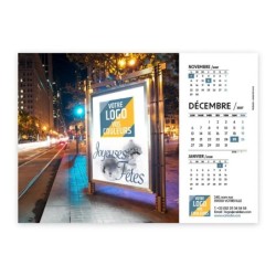 Calendrier chevalet A5 (21x15 cm) personnalisé - Logo intégré Visio