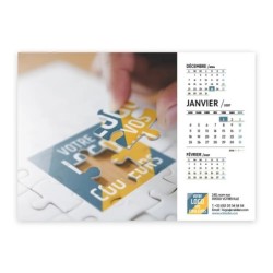 Calendrier chevalet A5 (21x15 cm) personnalisé - Logo intégré Réseau