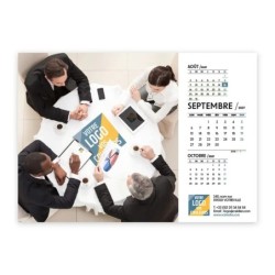 Calendrier chevalet A5 (21x15 cm) personnalisé - Logo intégré Réseau