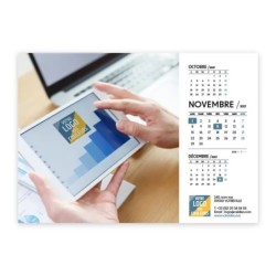 Calendrier chevalet A5 (21x15 cm) personnalisé - Logo intégré Réseau