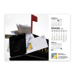 Calendrier chevalet A5 (21x15 cm) personnalisé - Logo intégré Voyage