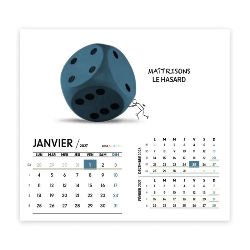 Calendrier chevalet intégral (15x18 cm) personnalisé - Business