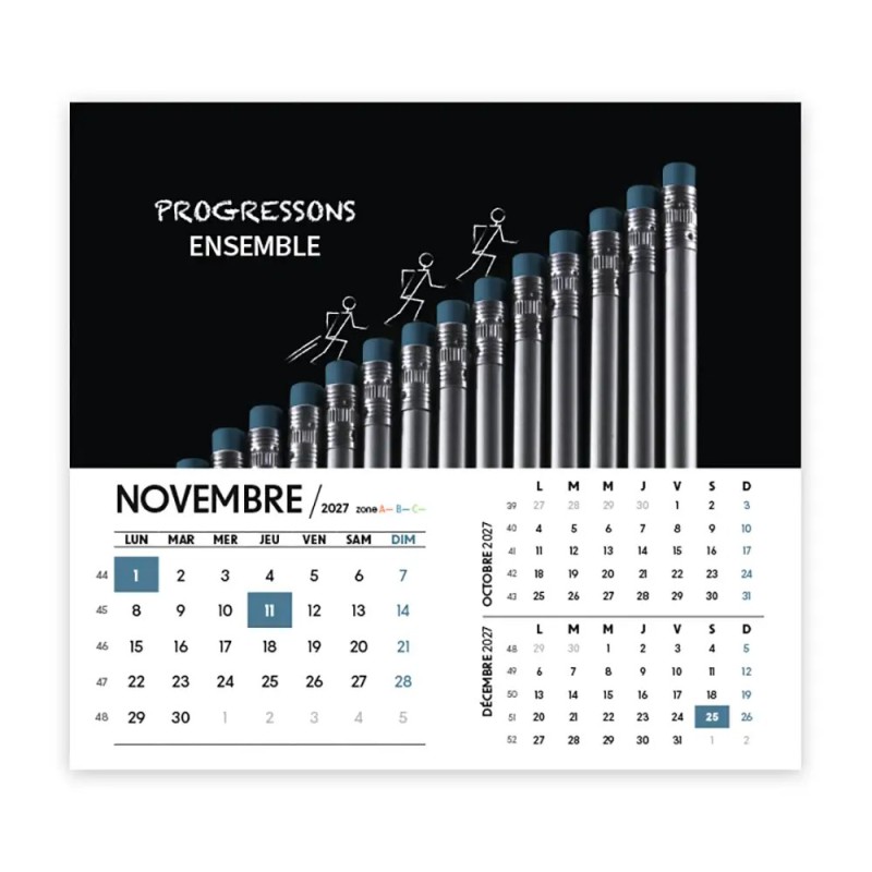 Calendrier chevalet intégral (15x18 cm) personnalisé - Business