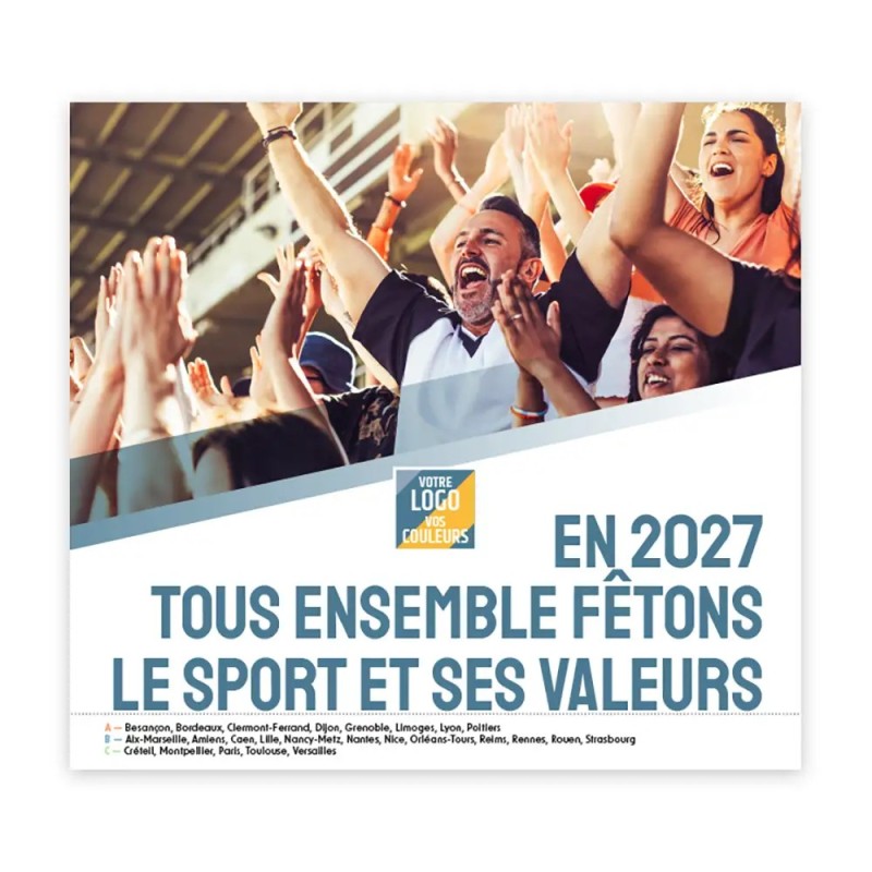 Calendrier chevalet intégral (15x18 cm) personnalisé - Citations sport