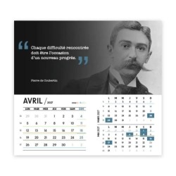 Calendrier chevalet intégral (15x18 cm) personnalisé - Citations 2