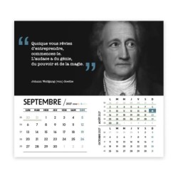 Calendrier chevalet intégral (15x18 cm) personnalisé - Citations 2