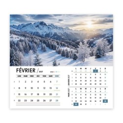 Calendrier chevalet intégral (15x18 cm) personnalisé - Nature