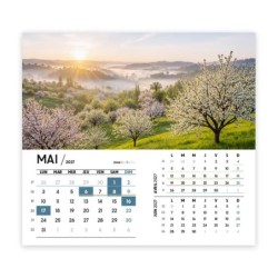 Calendrier chevalet intégral (15x18 cm) personnalisé - Nature