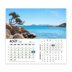 Calendrier chevalet intégral (15x18 cm) personnalisé - Nature