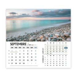 Calendrier chevalet intégral (15x18 cm) personnalisé - Nature