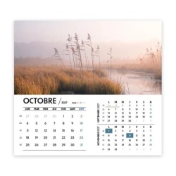 Calendrier chevalet intégral (15x18 cm) personnalisé - Nature